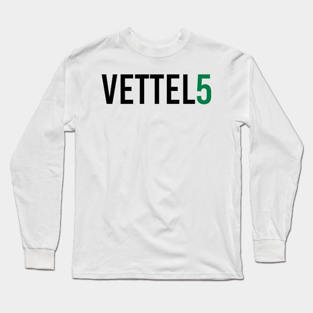 Sebastian Vettel 5 Design 2021 Long Sleeve T-Shirt by GreazyL